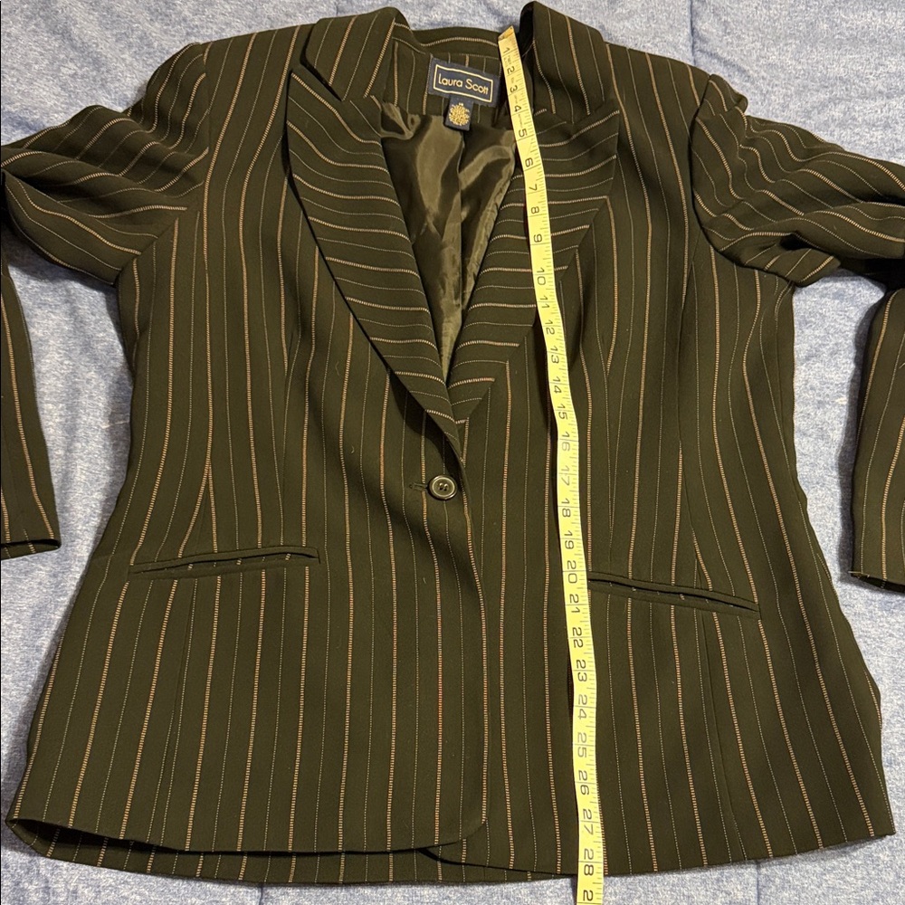 Laura Scott Black Striped Blazer - Picture 6 of 7